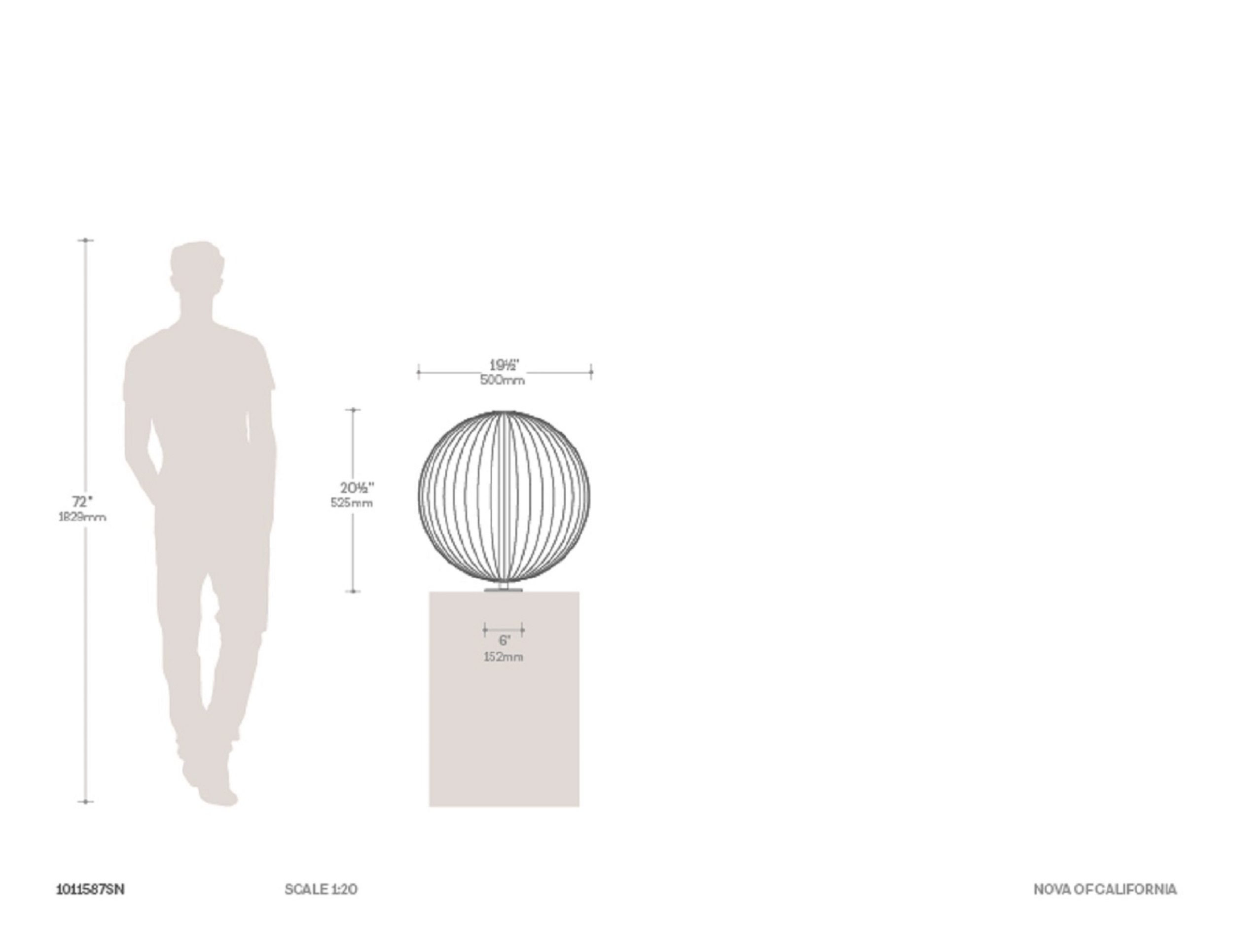 Spokes Table Lamp – Satin Nickel, LED module, In -line Switch