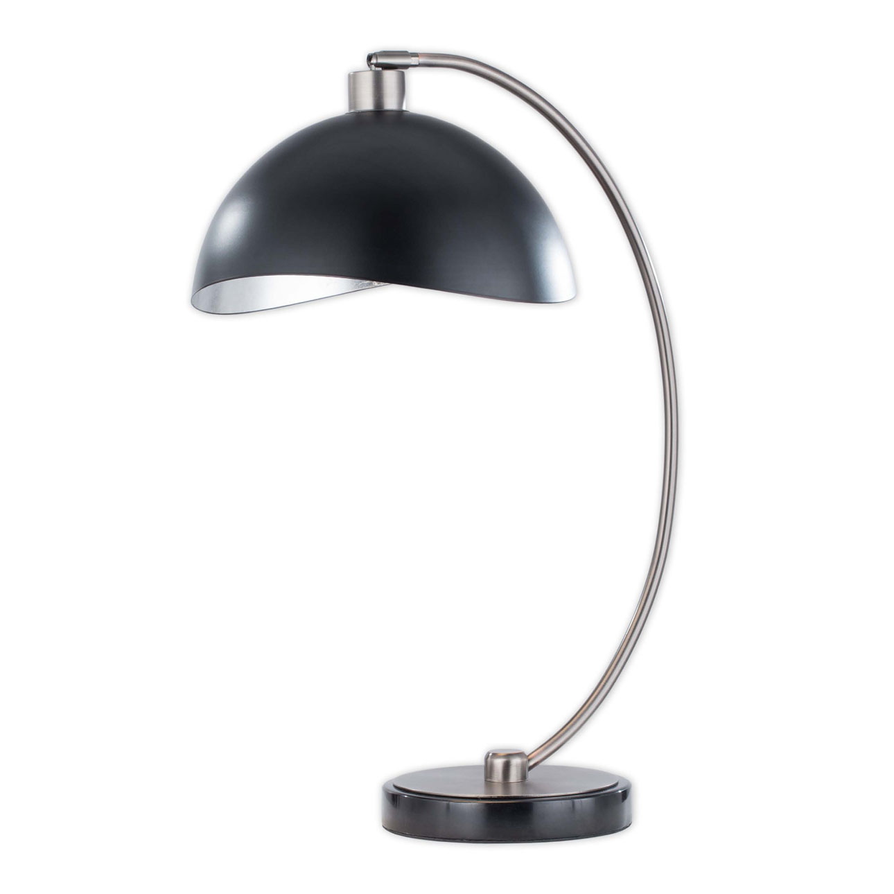 Luna Bella Table Lamp - Nickel/Matte Black/Silver Leaf