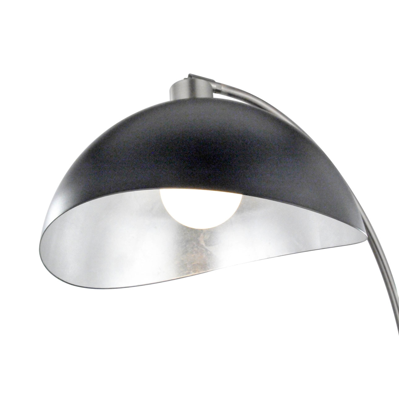 Luna Bella Table Lamp - Nickel/Matte Black/Silver Leaf