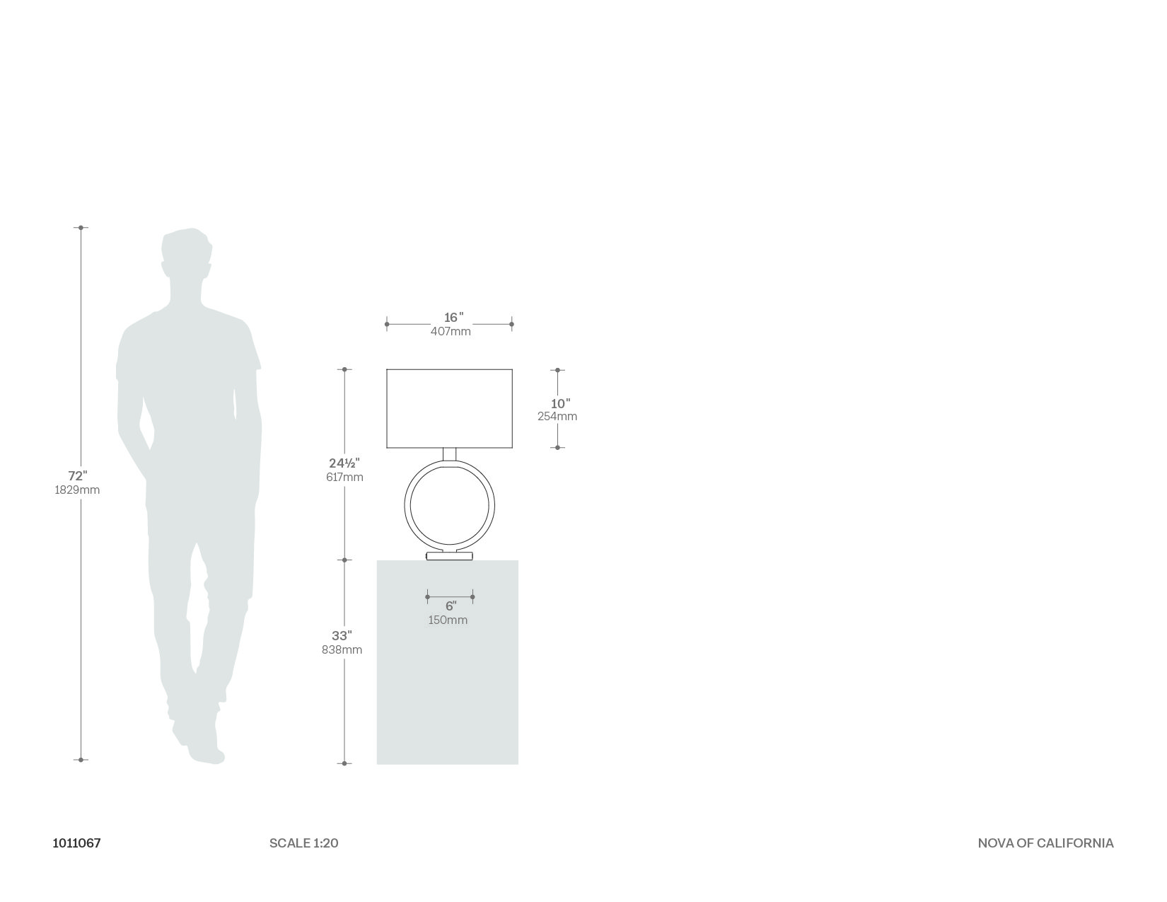 Tracey Ring Desk Lamp in Charcoal Gray and Nickel