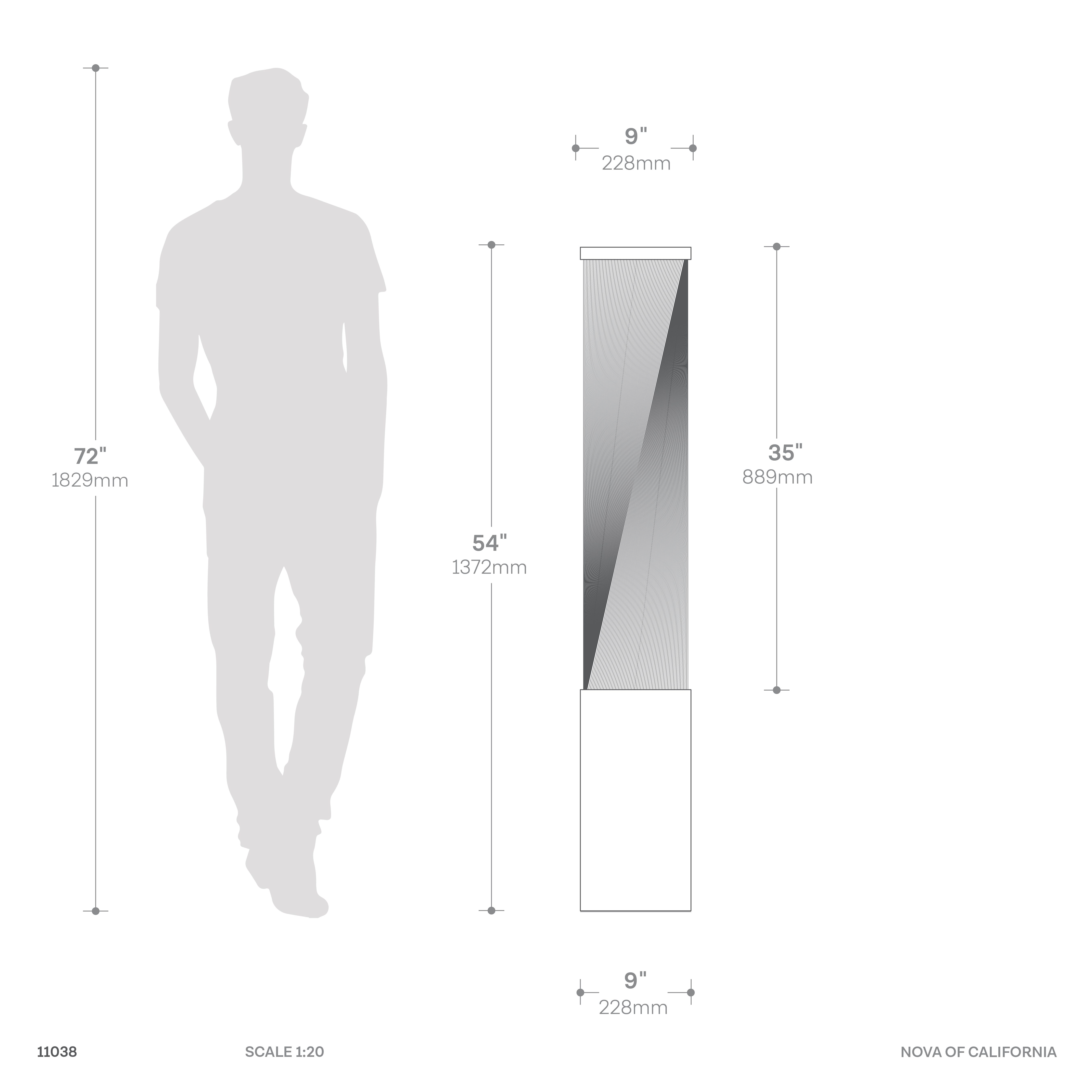 Torque Accent Floor Lamp in Espresso with Warm Ambient Glow