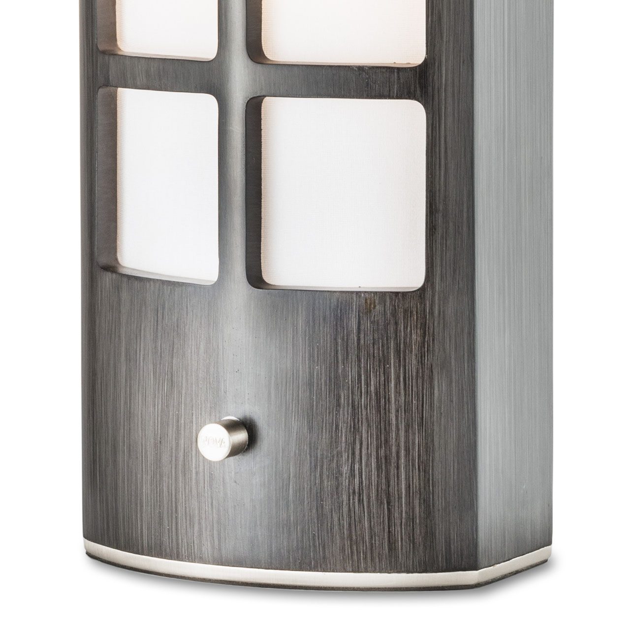 Ventana Accent Table Lamp in Charcoal Grey Wood with Dimmer Switch
