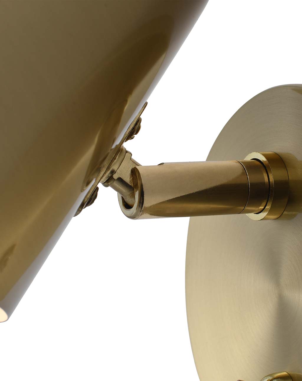 Culver Plug In Wall Sconce in Brushed Brass with Warm Glow