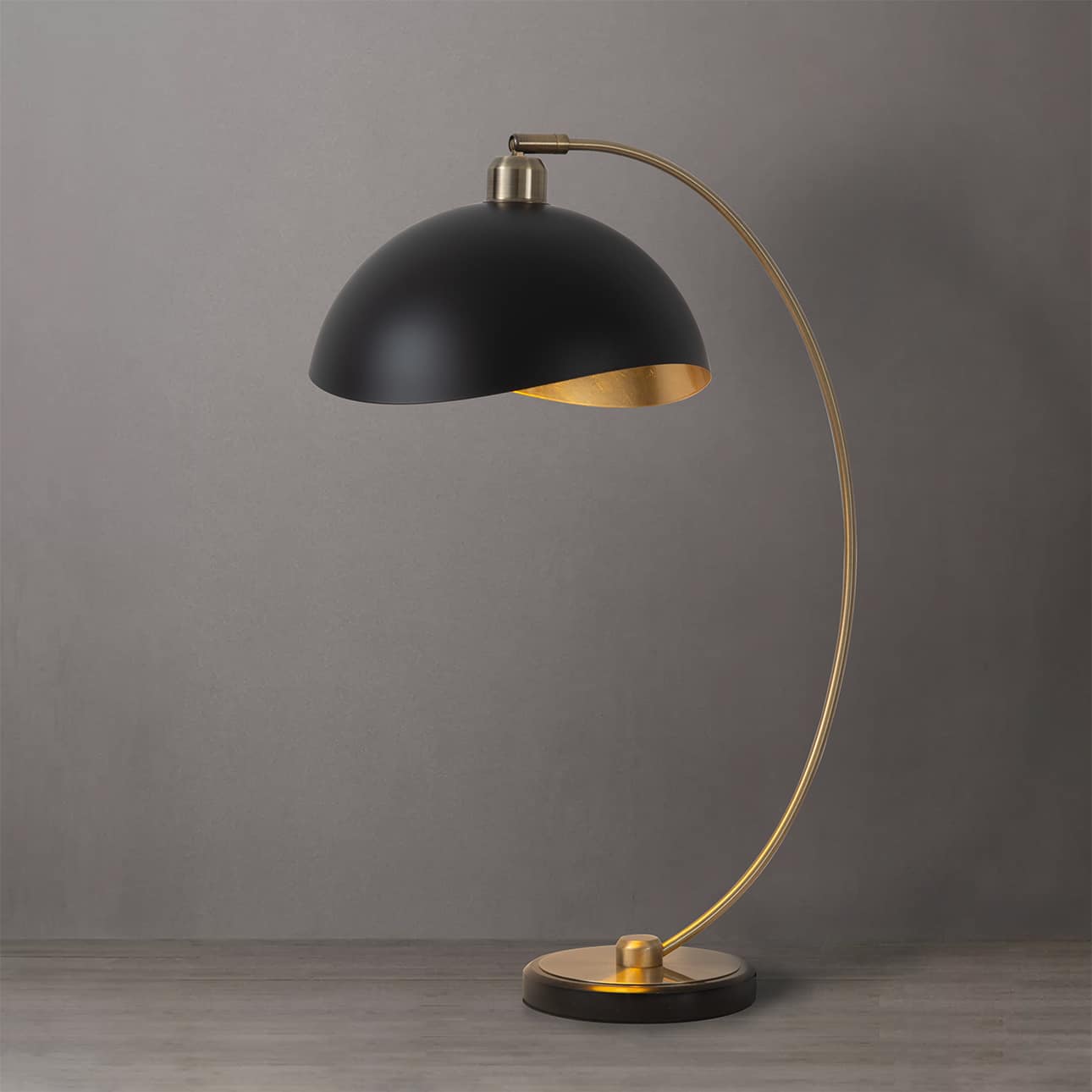 Luna Bella Table Lamp - Brass/Matte Black/Gold Leaf