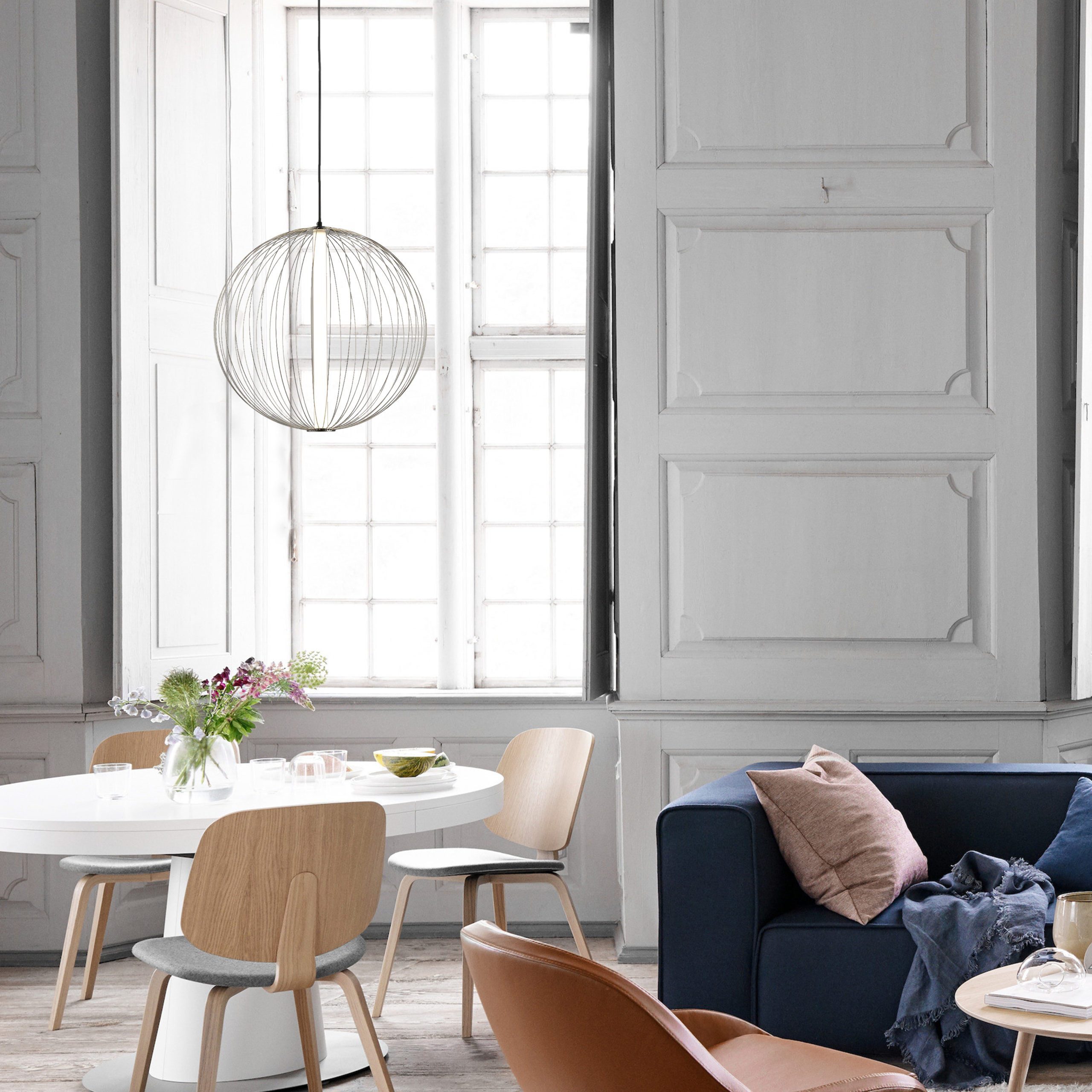 Spokes Pendant in Satin Nickel for Home Lighting Design