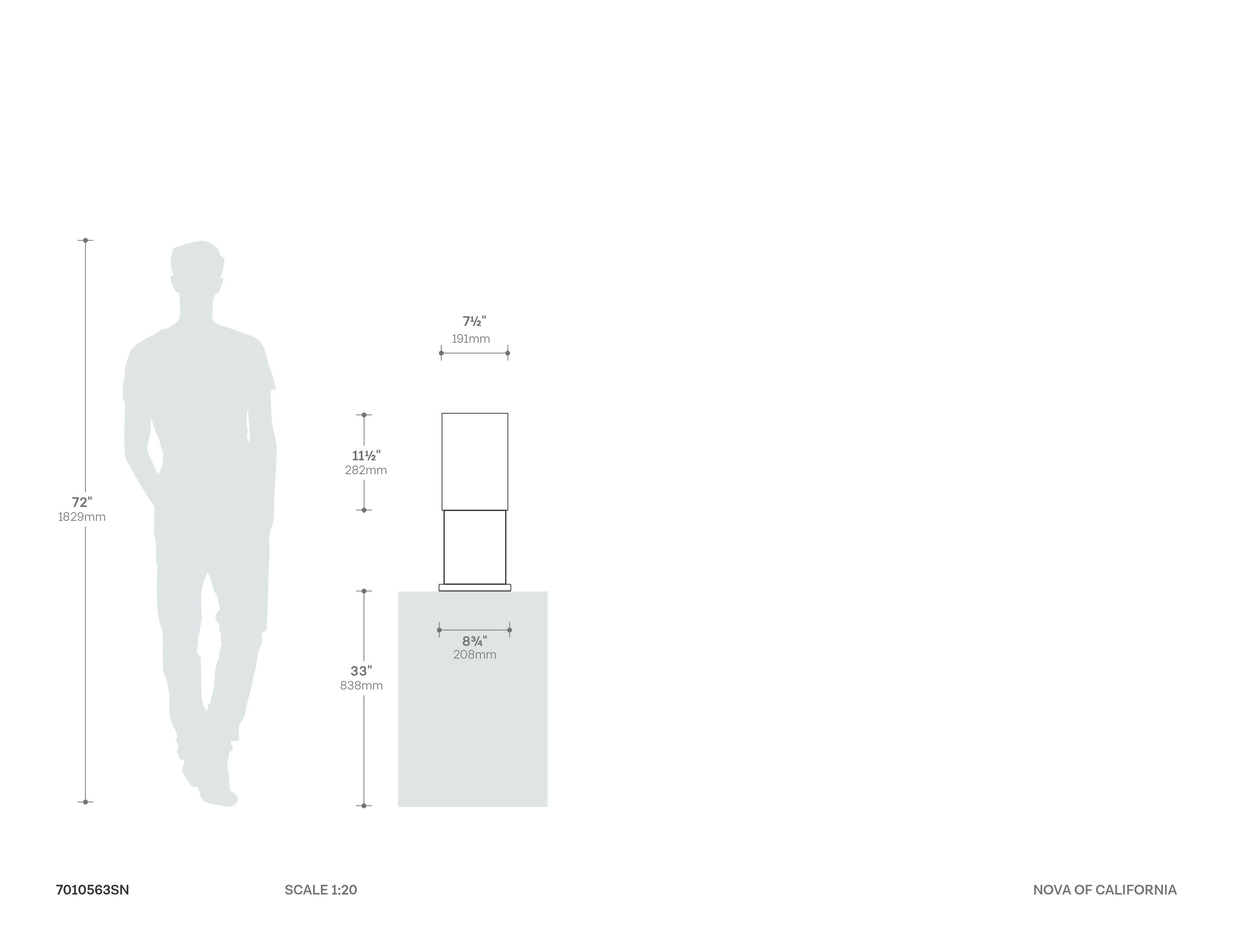 Luxe Touchless Hand Sanitizer Dispenser Tabletop in Nickel