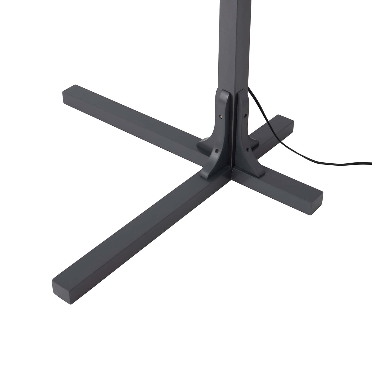 Original Natural Mica 3 Light Arc Floor Lamp - Charcoal Gray Wood