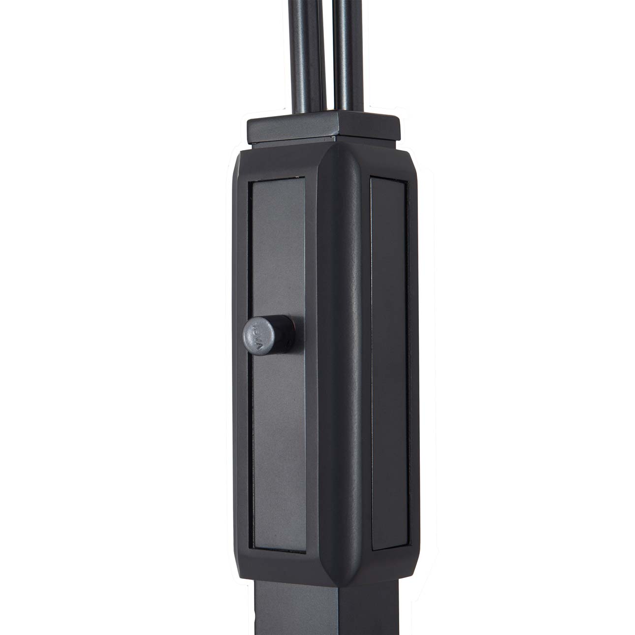 Original Natural Mica 3 Light Arc Floor Lamp - Charcoal Gray Wood