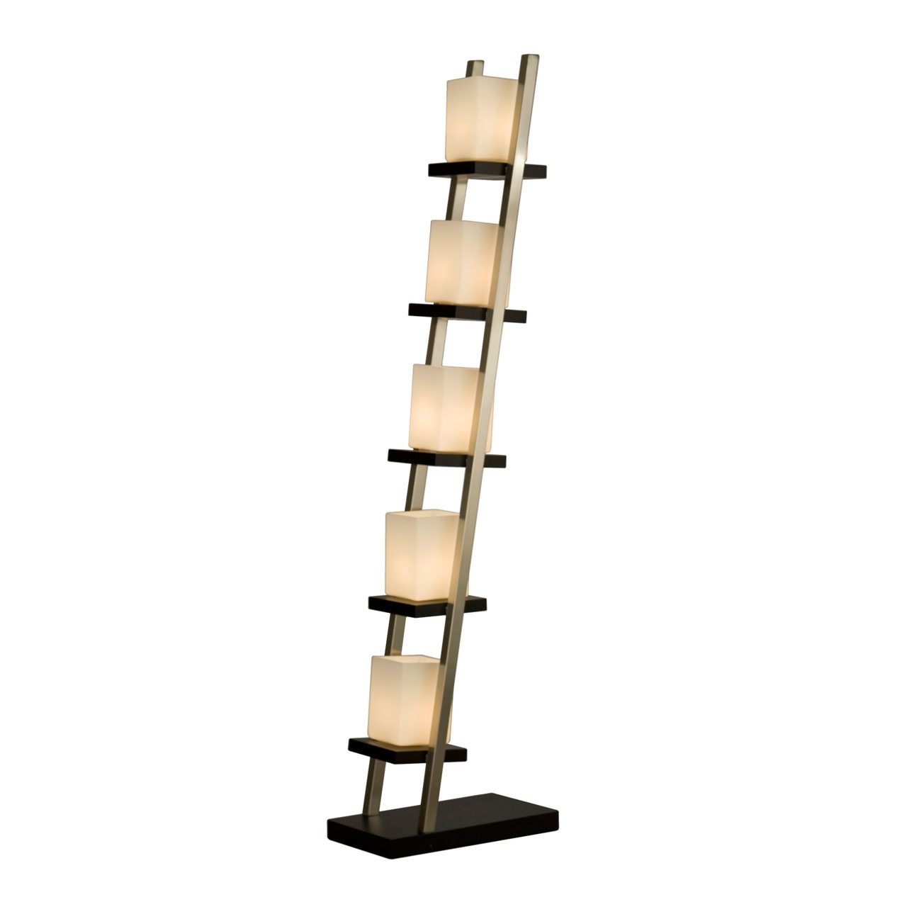 Escalier Floor Lamp in Espresso with Warm Glow