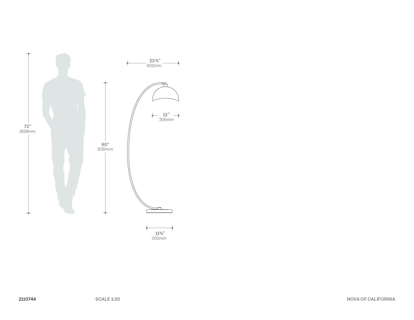 Luna Bella Chairside Arc Floor Lamp - Brass/Matte White/Gold Leaf