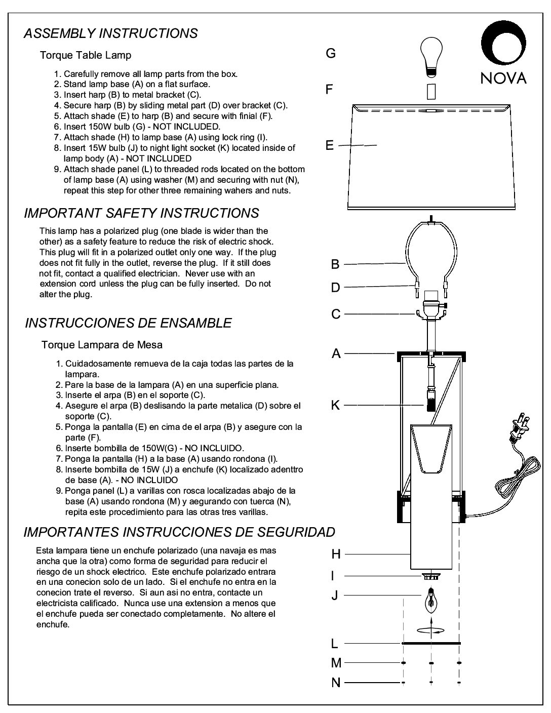 Torque Table Lamp – 24″, Espresso Wood and Satin Nickel, Hand-Knotted Silvered Strings, Dimmer Switch (Copy)