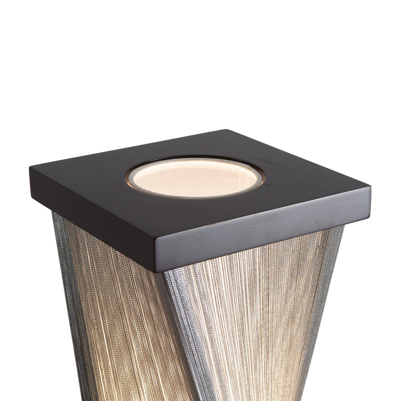 Torque Sculptural Table Lamp in Espresso with Warm Glow