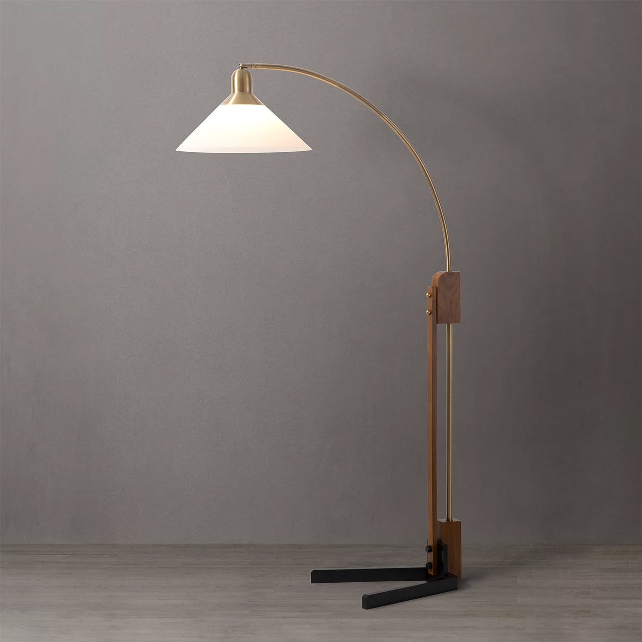 Melmar Chairside Arc Floor Lamp with Warm Glow