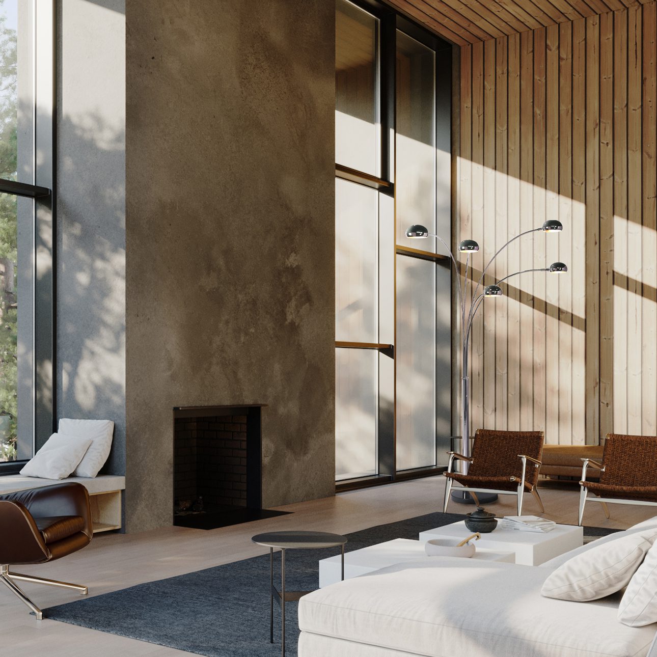 Original 1961 Arc Mushroom Lamp - Mushroom 5 Light Arc Floor Lamp