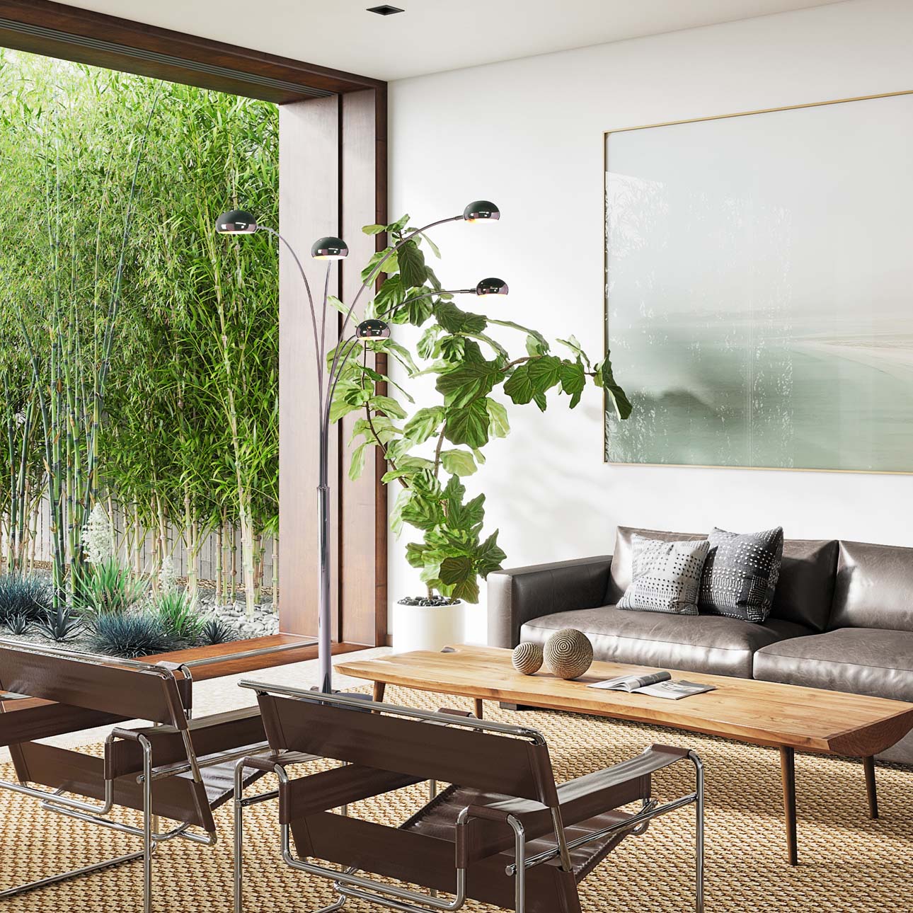 Original 1961 Arc Mushroom Lamp - Mushroom 5 Light Arc Floor Lamp