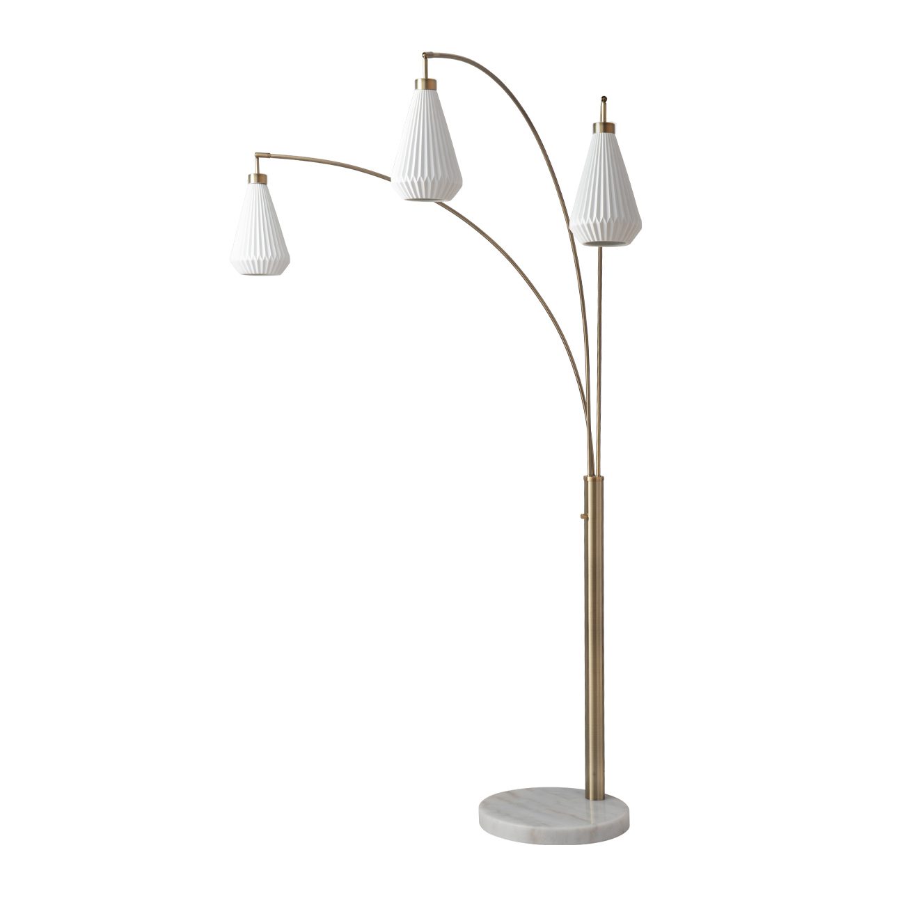 Concord Three Light Arc Floor Lamp with Warm Ambient Glow
