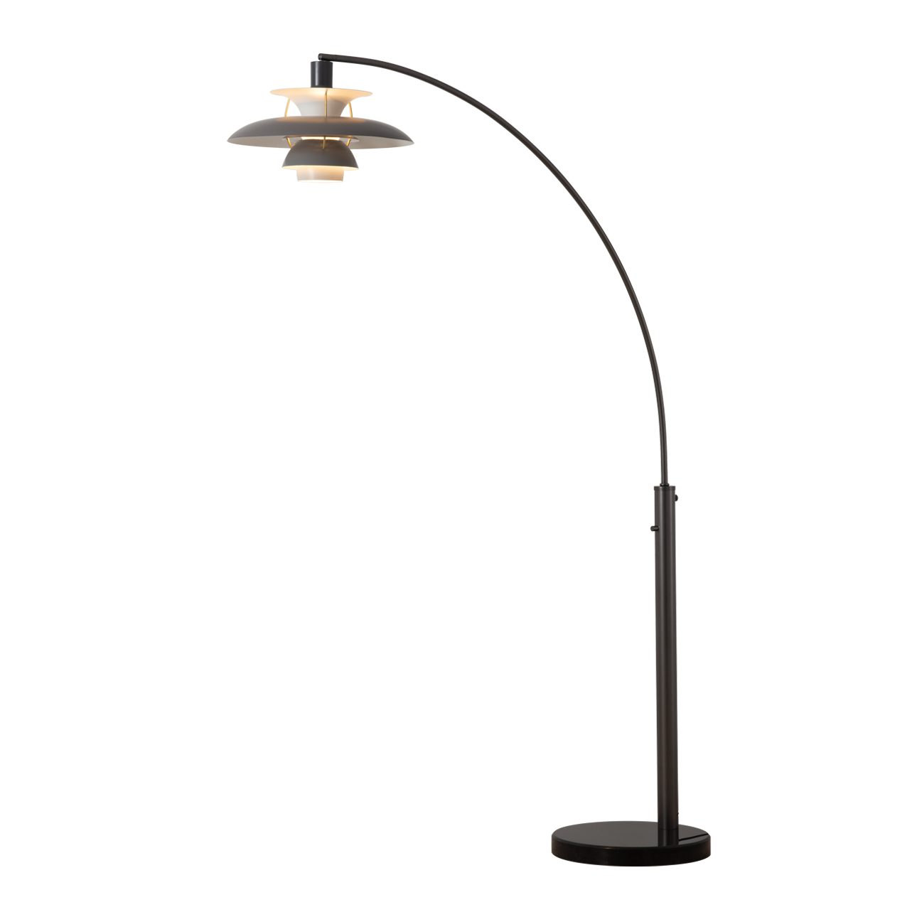 Palm Springs One Light Arc Floor Lamp in Gunmetal Greyscale