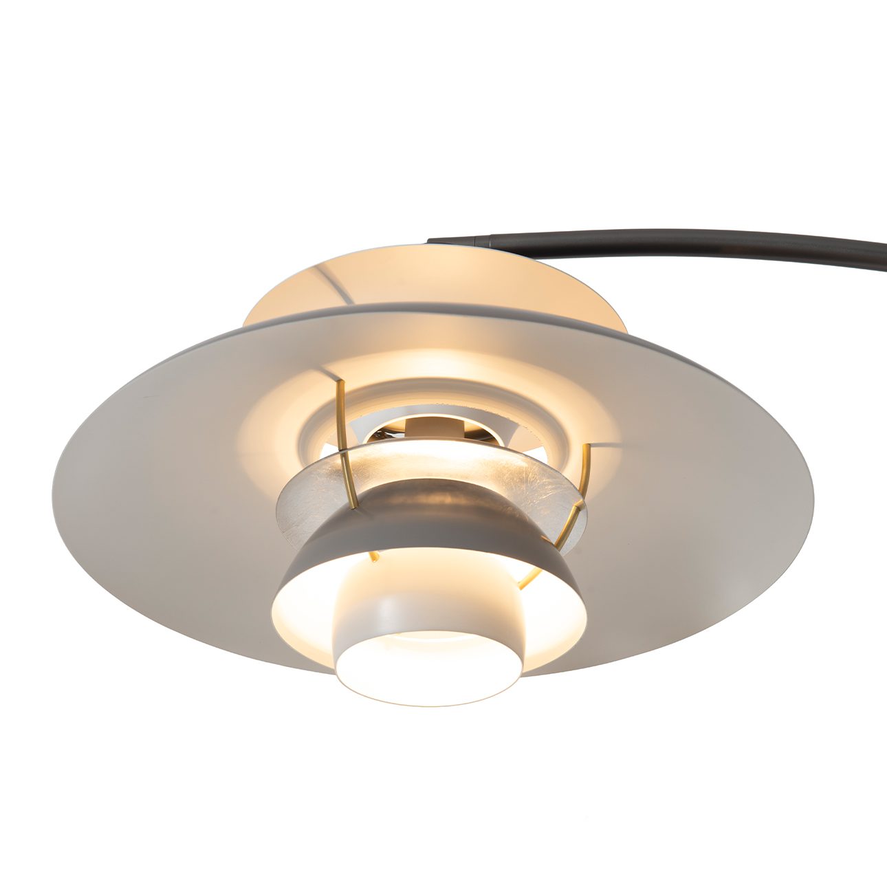 Palm Springs One Light Arc Floor Lamp in Gunmetal Greyscale