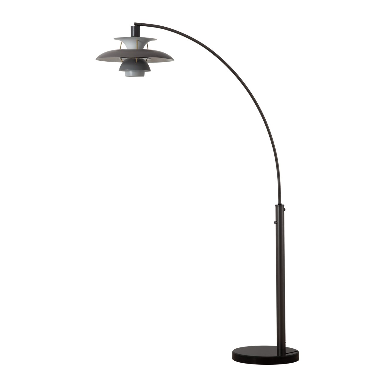Palm Springs One Light Arc Floor Lamp in Gunmetal Greyscale