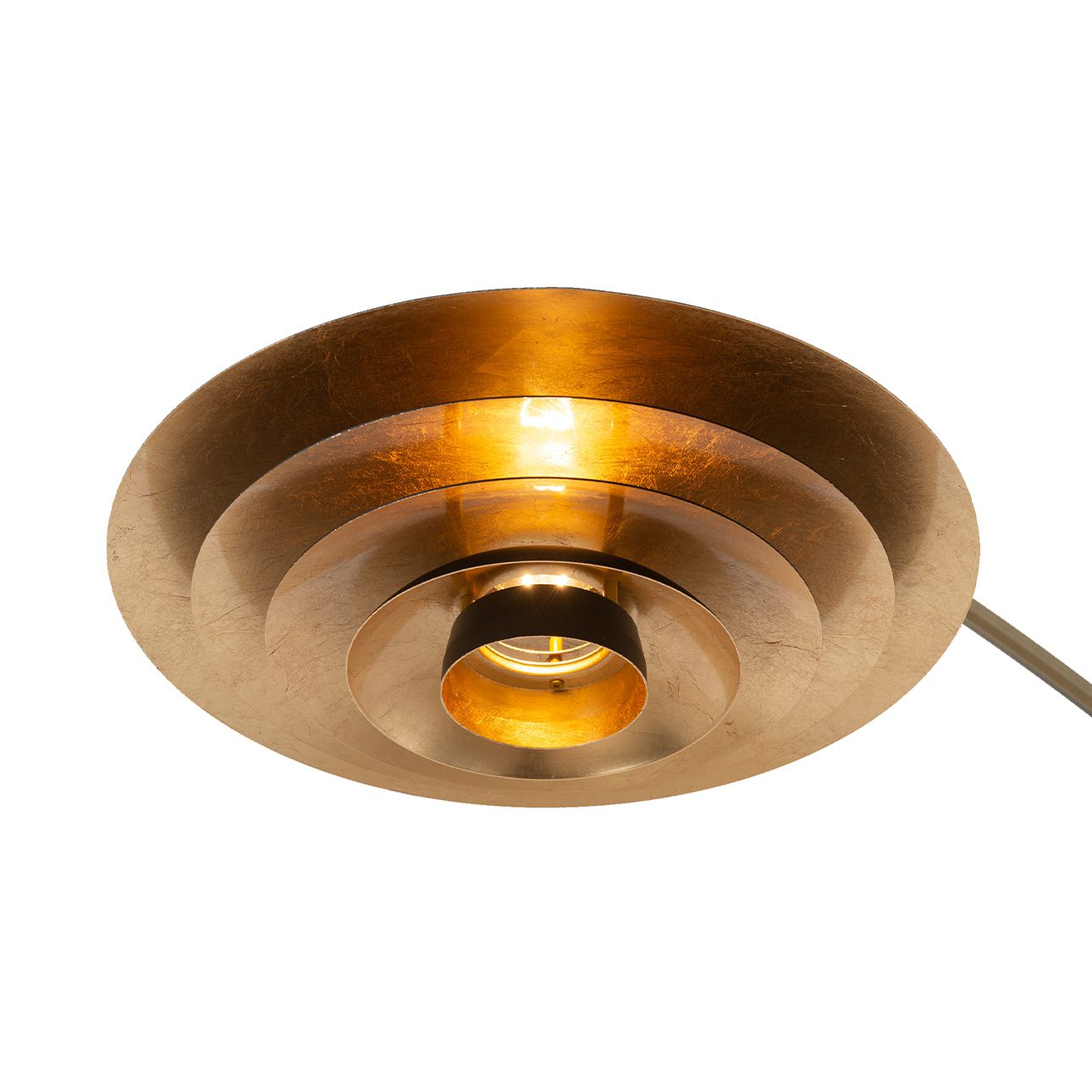 Rancho Mirage One Light Arc Floor Lamp in Brass Black Gold