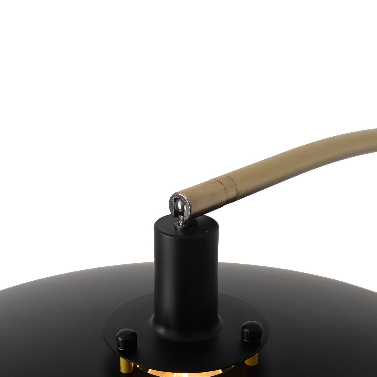 Rancho Mirage One Light Arc Floor Lamp in Brass Black Gold