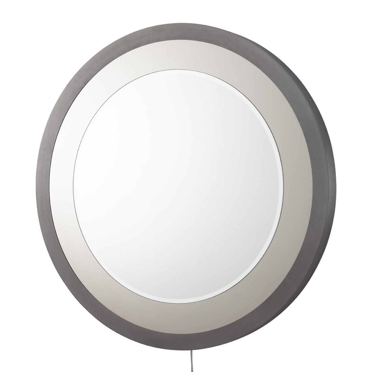 Starfall Vanishing Infinity LED Round Wall Mirror - Gunmetal