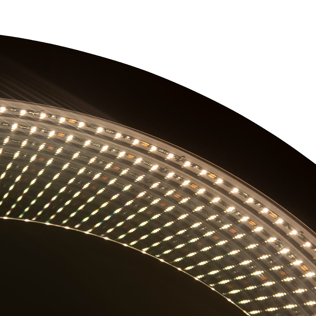 Starfall Vanishing Infinity LED Round Wall Mirror - Gunmetal