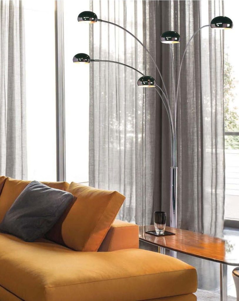 Mushroom 5 Light Arc Lamp