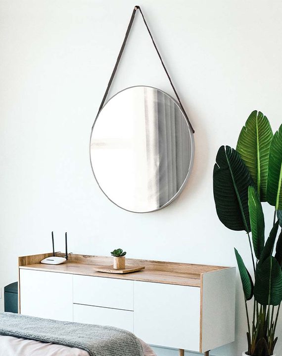 Captivating Aurora Round LED Wall Mirror