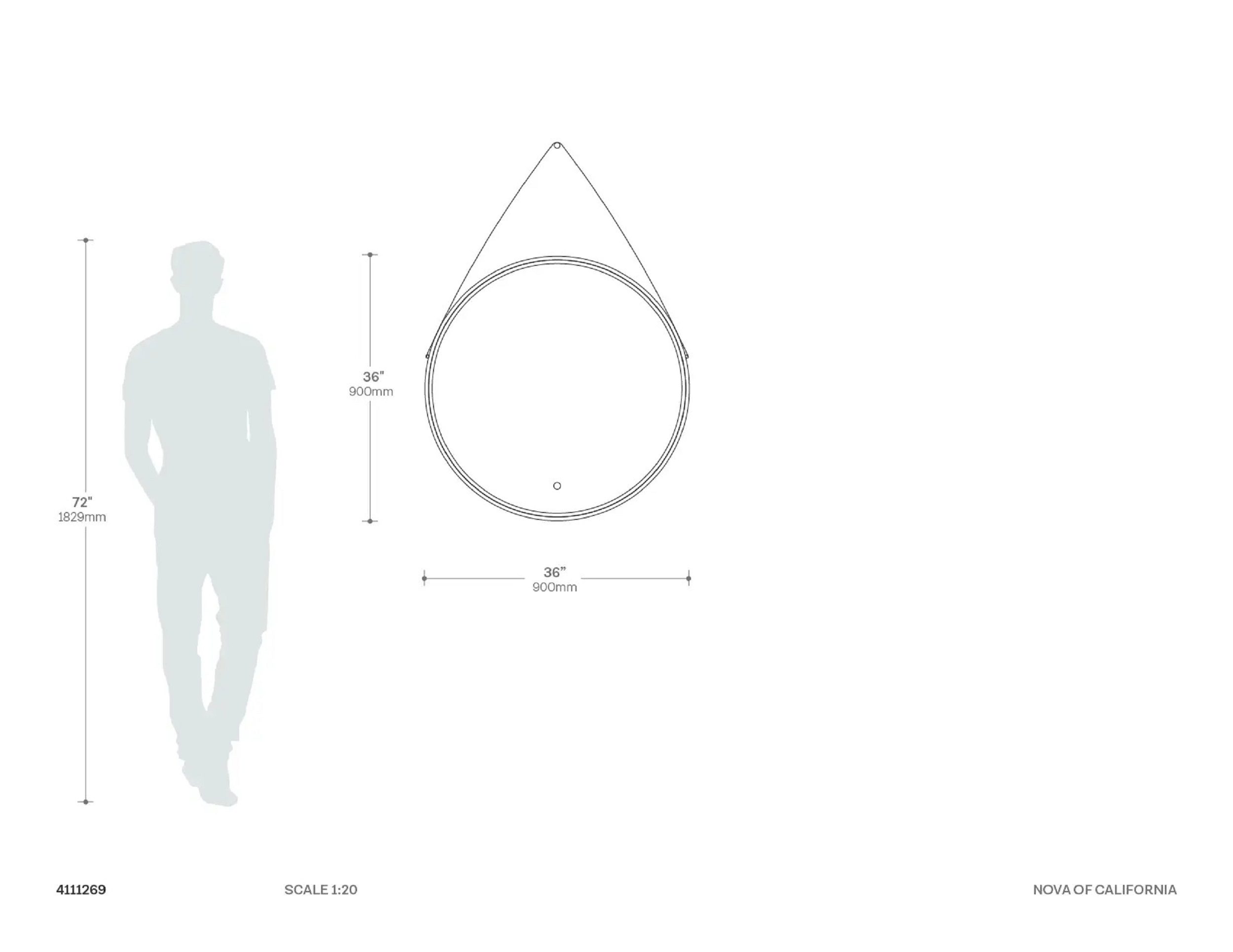 Aurora Round Backlit LED Wall Mirror