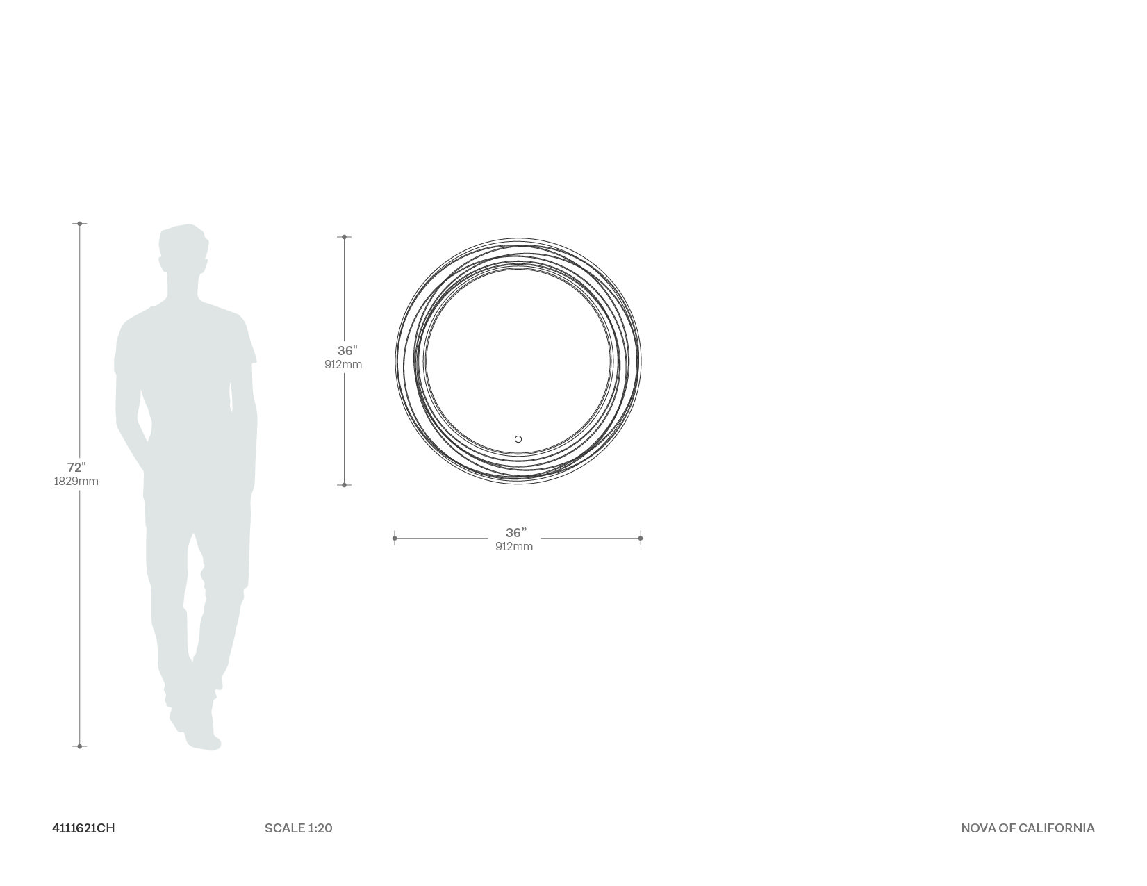 Mojave Round Backlit LED Wall Mirror