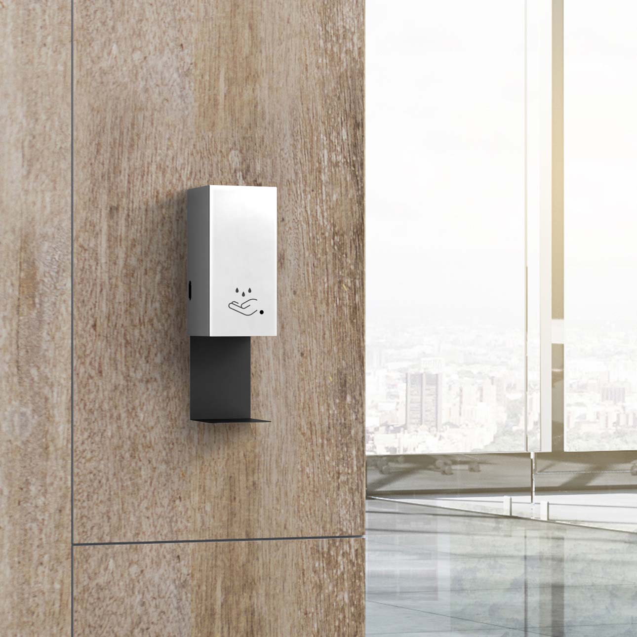 Luxe Wall Mounted Hand Sanitizer Dispenser in Nickel