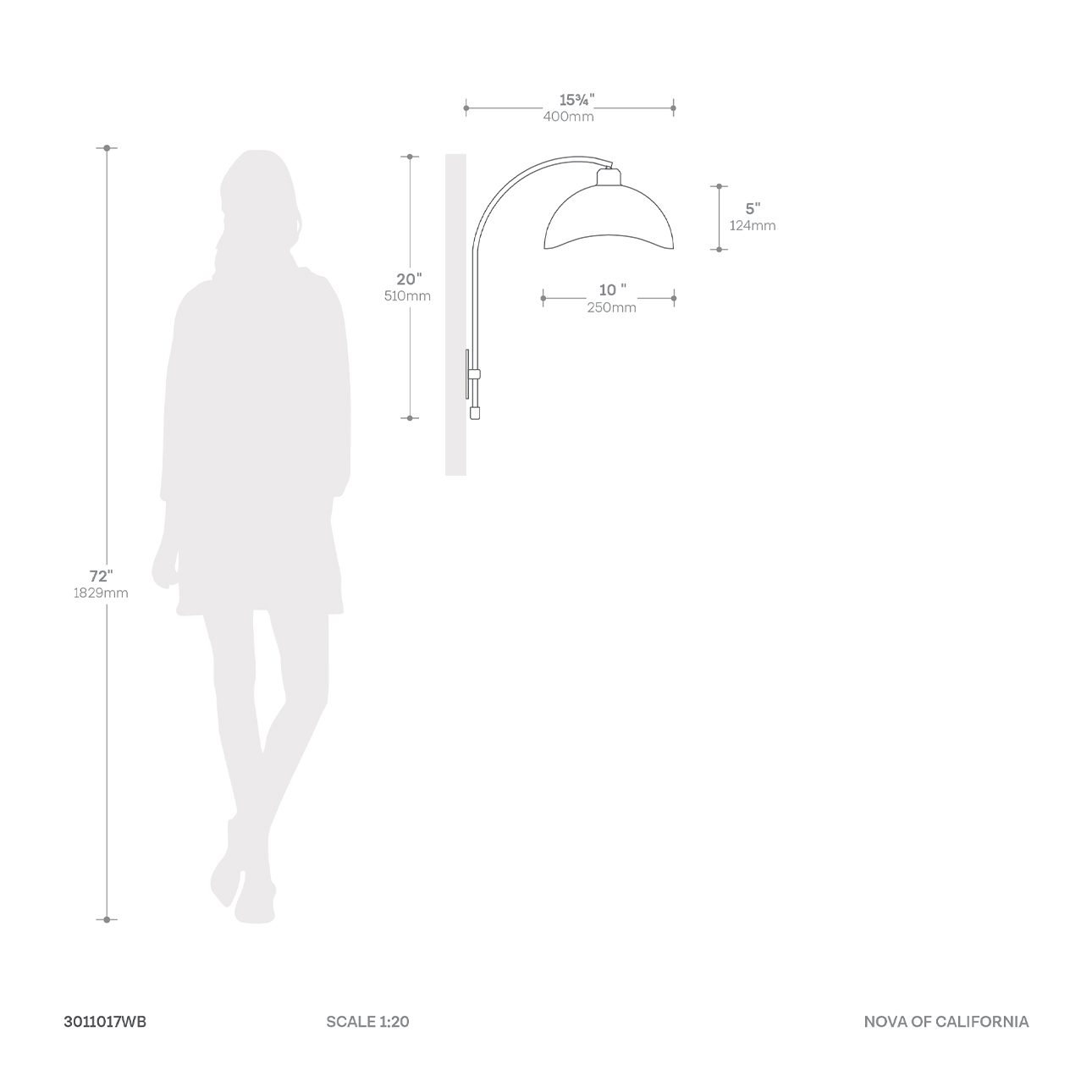 Luna Bella Wall Sconce in Weathered Brass and Matte Black