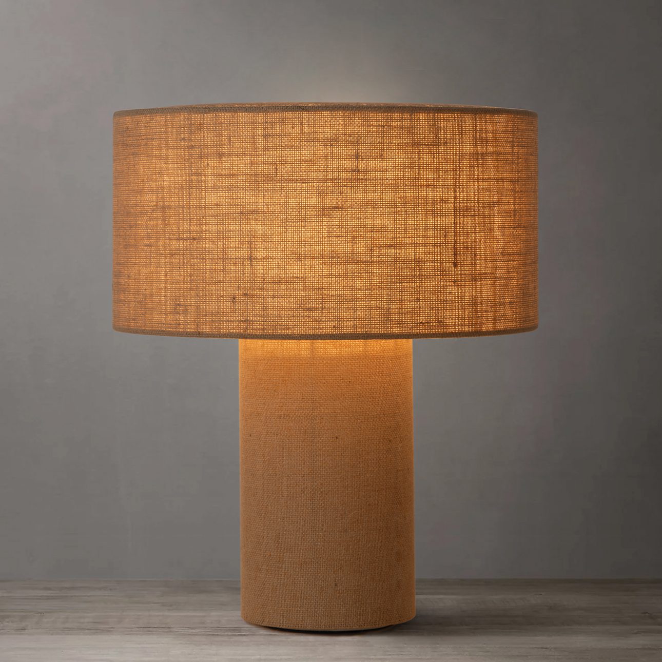 Moonlight Table Lamp - Woven Burlap Shade