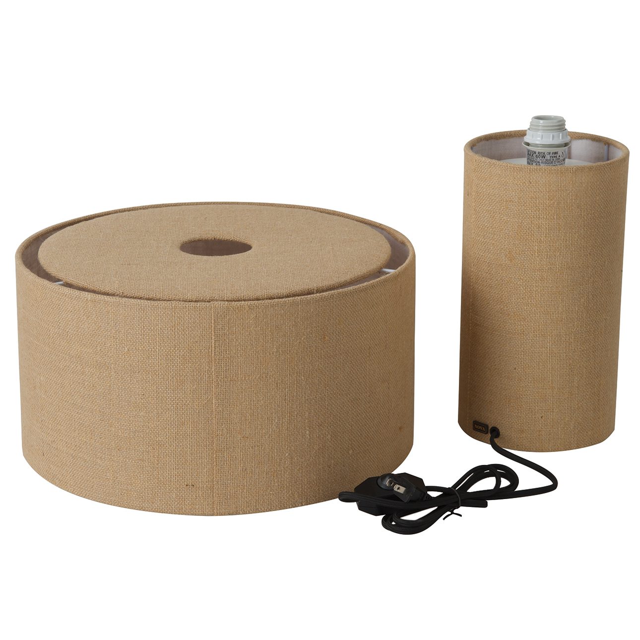 Moonlight Table Lamp - Woven Burlap Shade