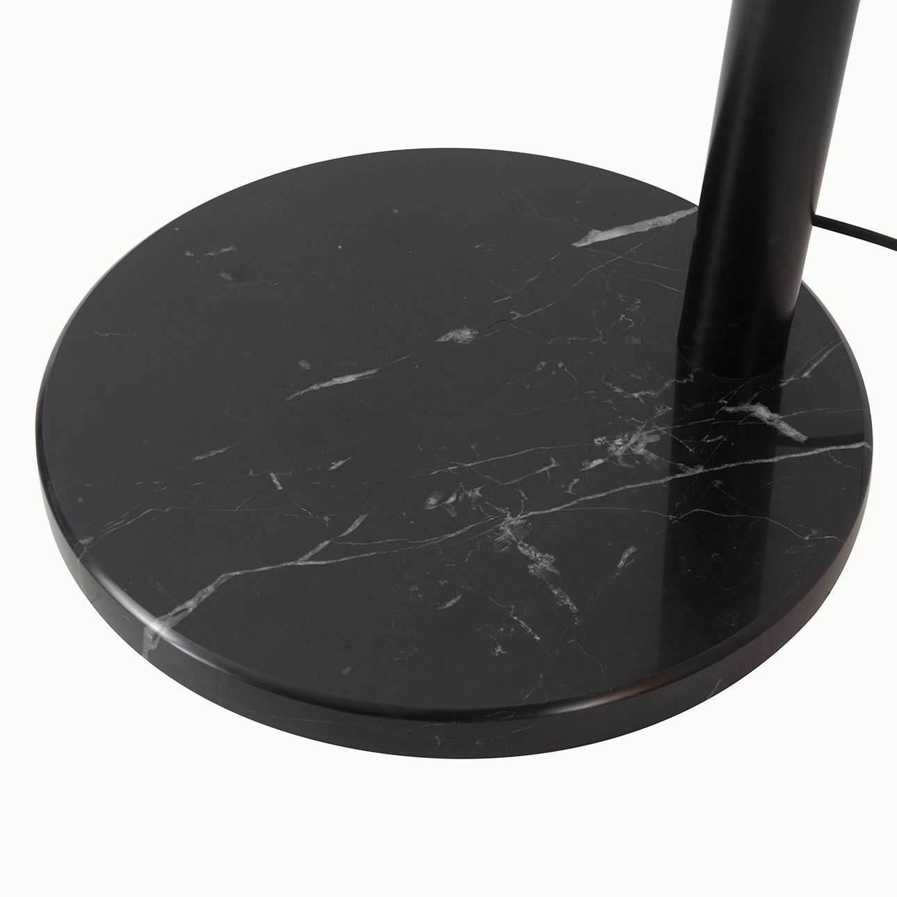 Saucer Three Light Arc Floor Lamp in Matte Black