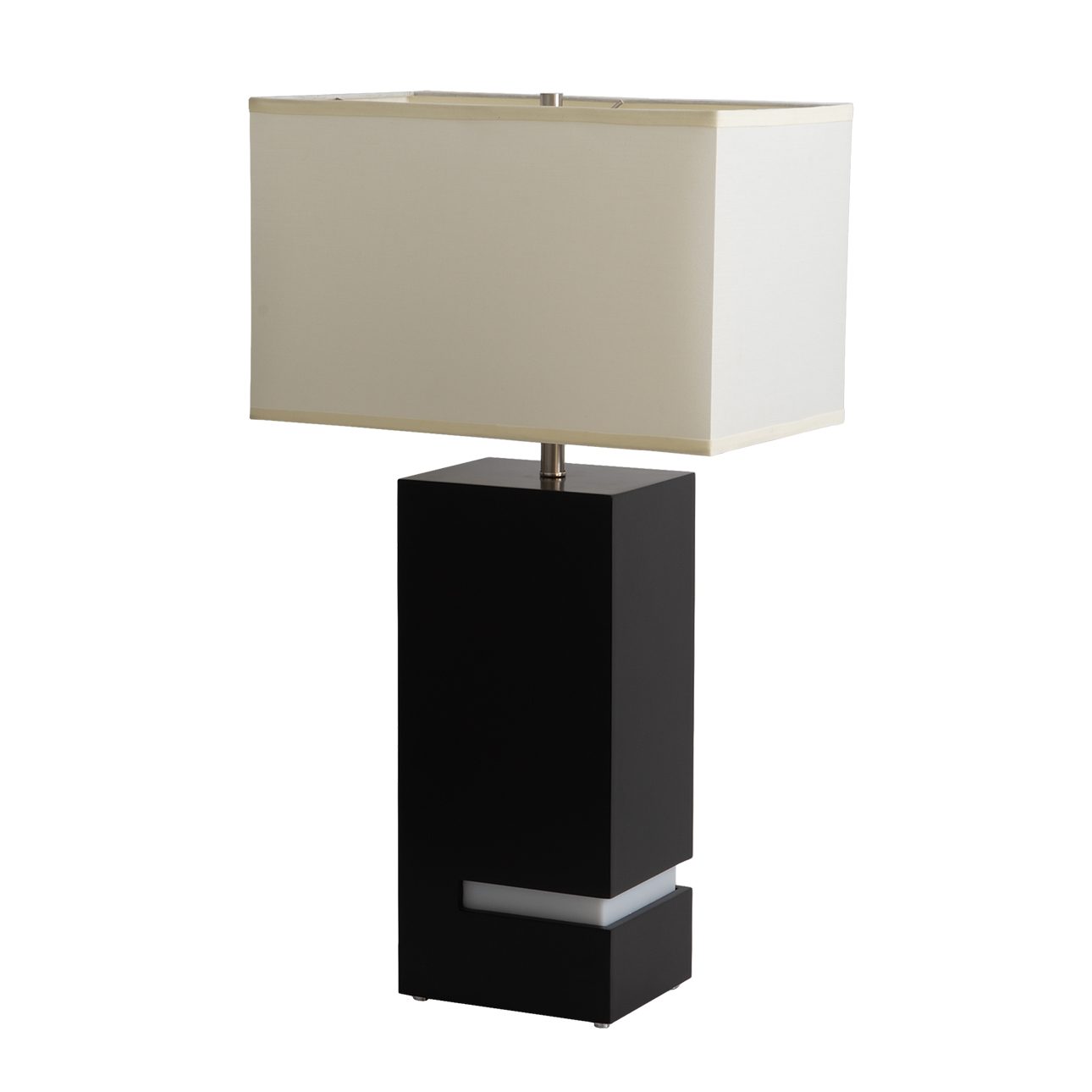 Zen Standing Table Lamp with Night Light in Dark Brown Brass