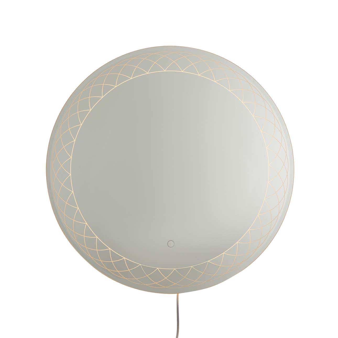 Interlace Backlit LED Wall Mirror in Chrome with Soft Glow