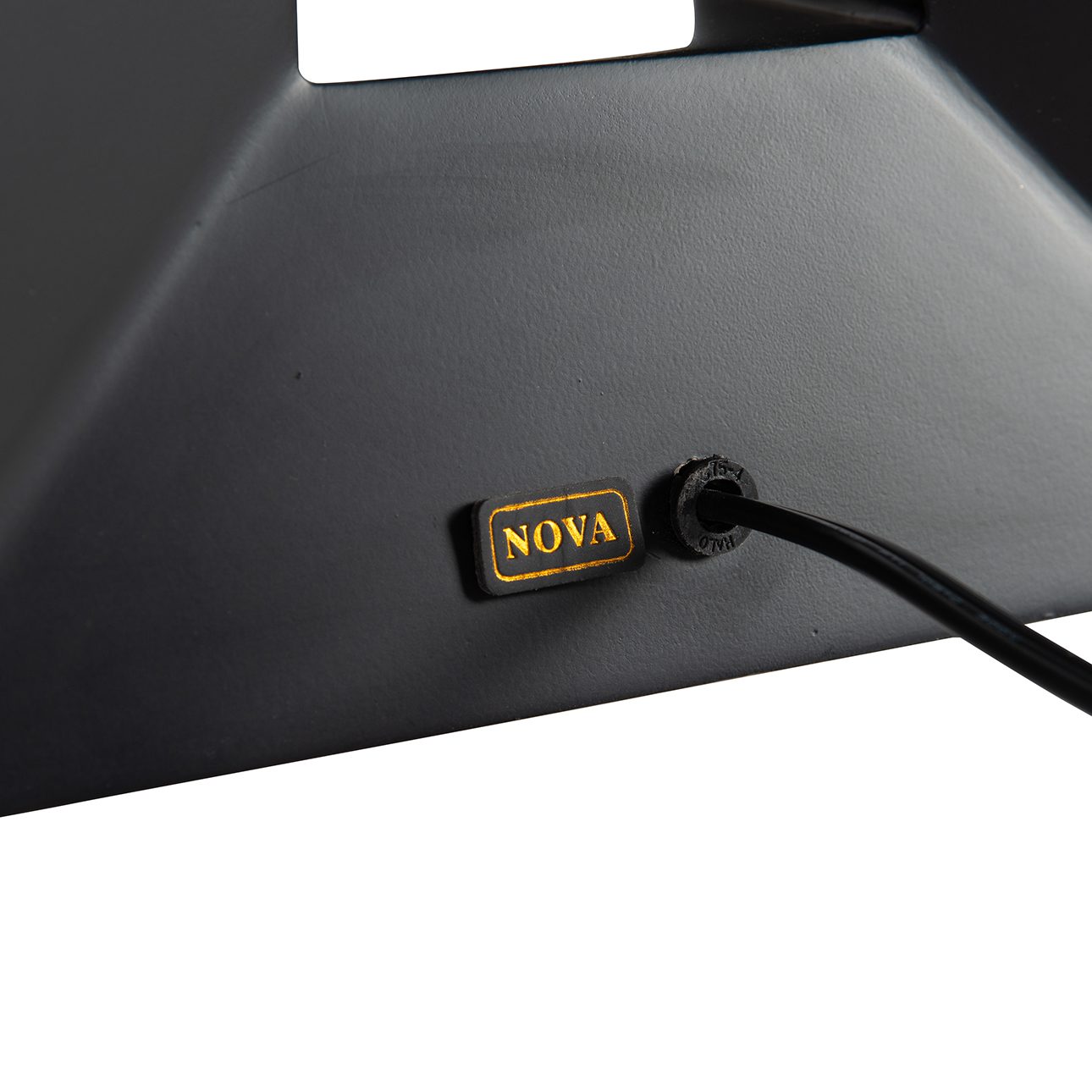 Julie Standing Table Lamp in Dark Walnut with Warm Glow