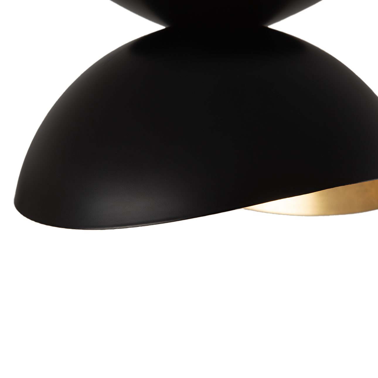Luna Bella Flush Mount Ceiling Light - Brass/Matte Black/Gold Leaf