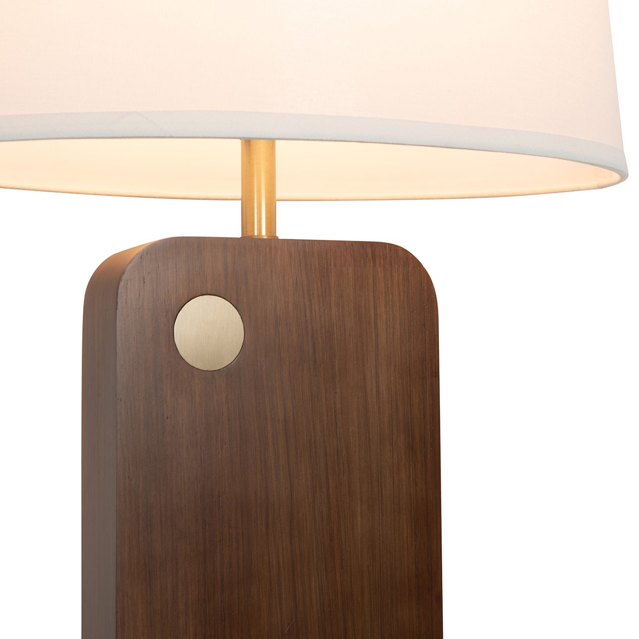Laurel Table Lamp in Dark Walnut with Warm Glow