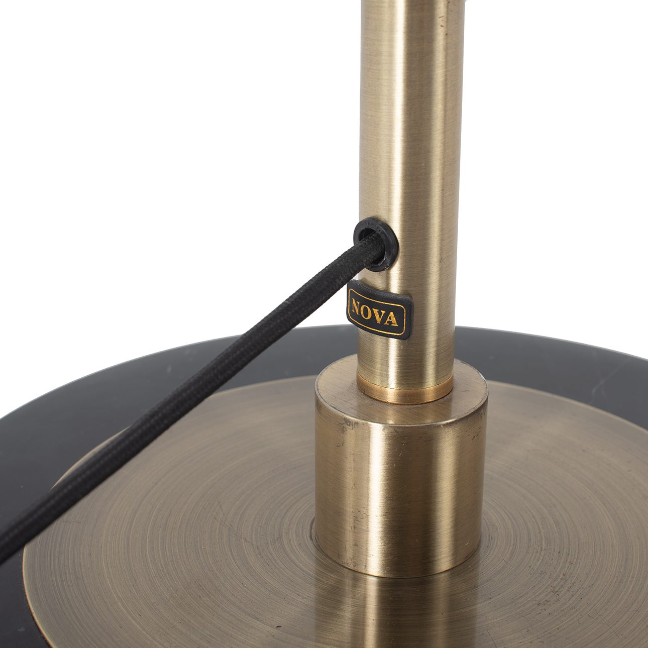 Luna Bella Brass Torchiere Floor Lamp in Black Gold Finish