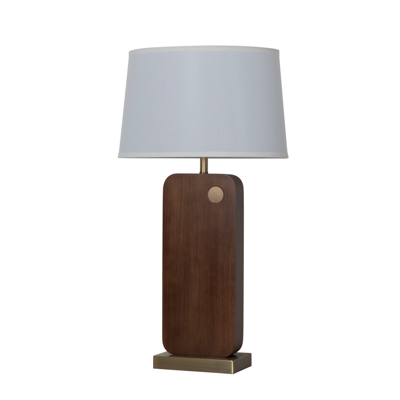 Laurel Table Lamp in Dark Walnut with Warm Glow