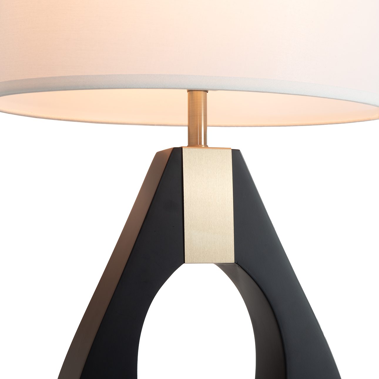 Pearson Contemporary Table Lamp in Ebony and Brass