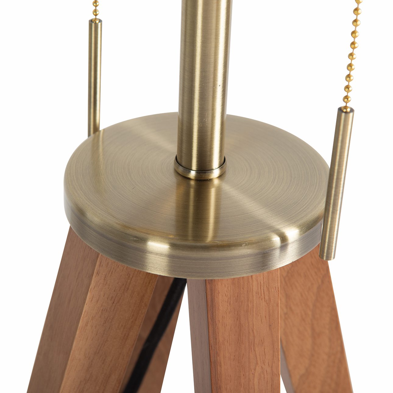 Quattro Floor Lamp in Ash and Brass Finish