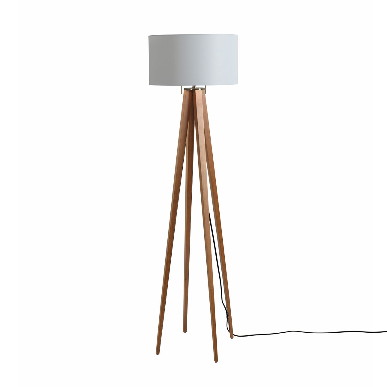 Quattro Floor Lamp in Ash and Brass Finish