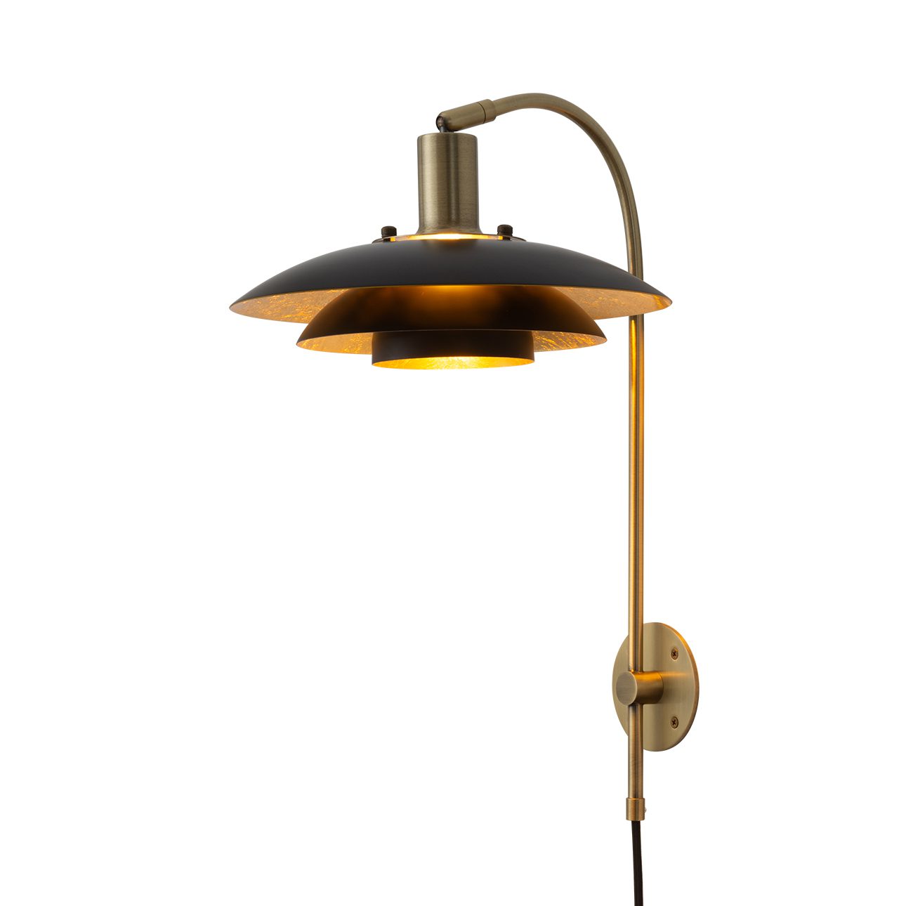 Rancho Mirage Wall Sconce in Black Gold Brass