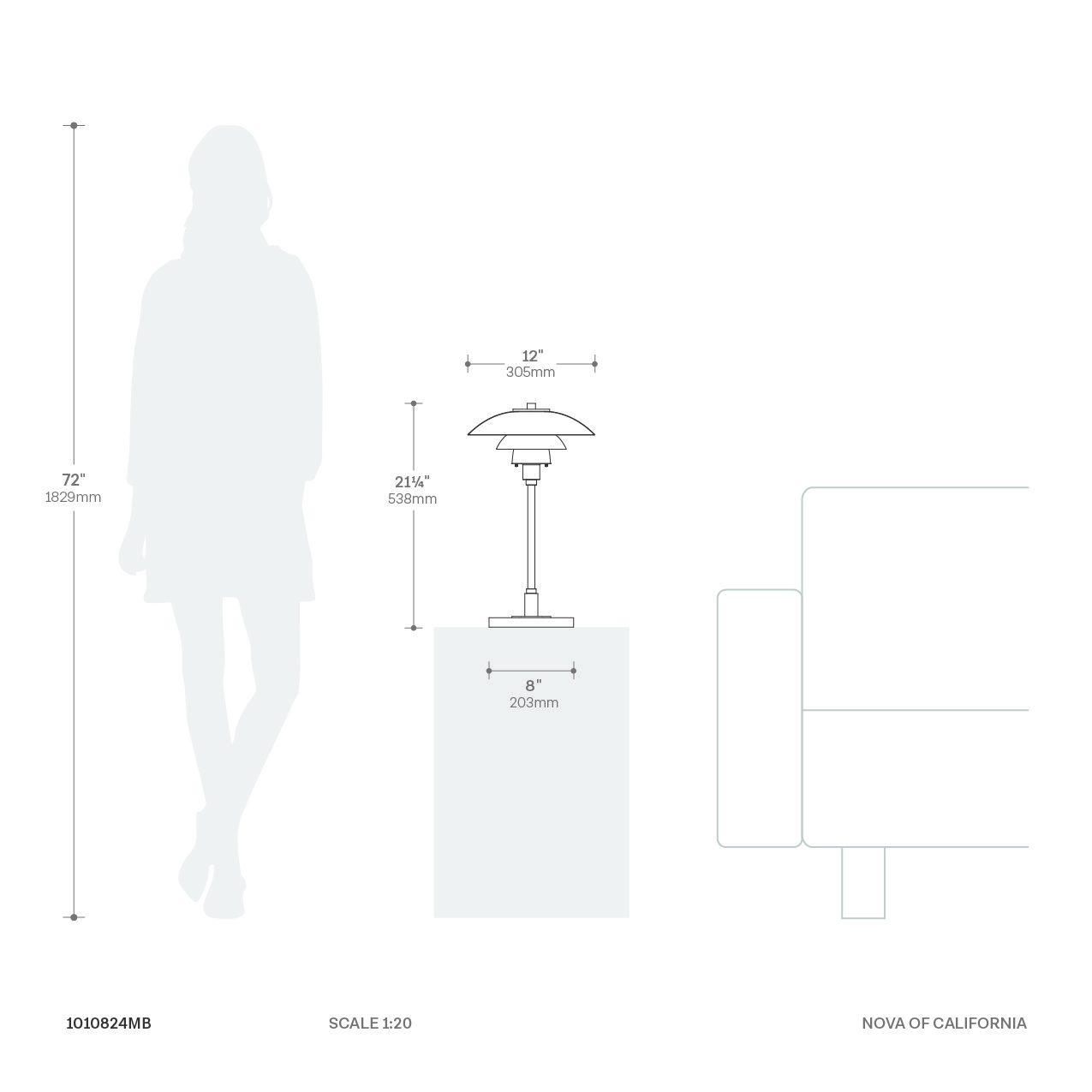 Rancho Mirage Table Lamp in Black Gold Brass