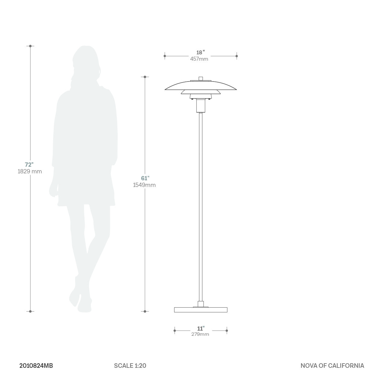 Rancho Mirage Floor Lamp in Black Gold Brass