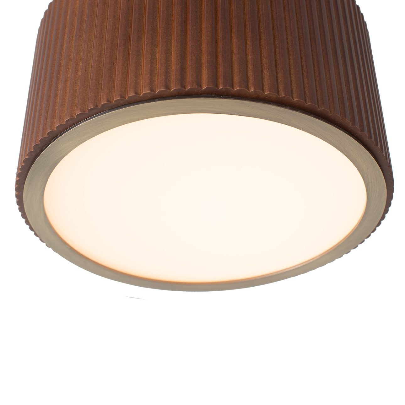 Tambo Semi-Flush Mount Ceiling Light - Dark Walnut 7.25" Diameter